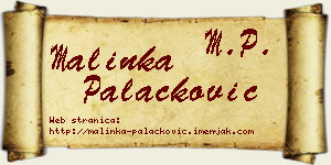 Malinka Palačković vizit kartica